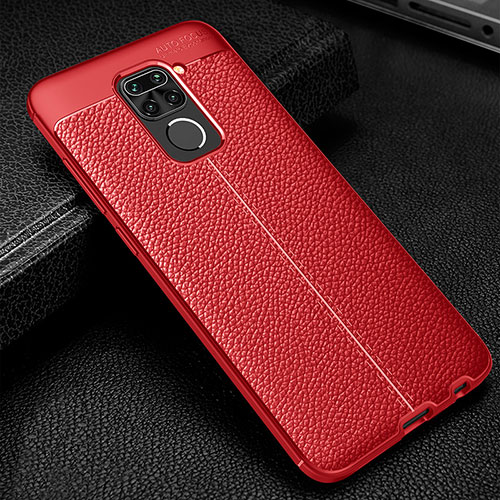 Soft Silicone Gel Leather Snap On Case Cover WL1 for Xiaomi Redmi Note 9 Red