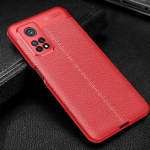 Soft Silicone Gel Leather Snap On Case Cover WL2 for Xiaomi Mi 10T 5G Red