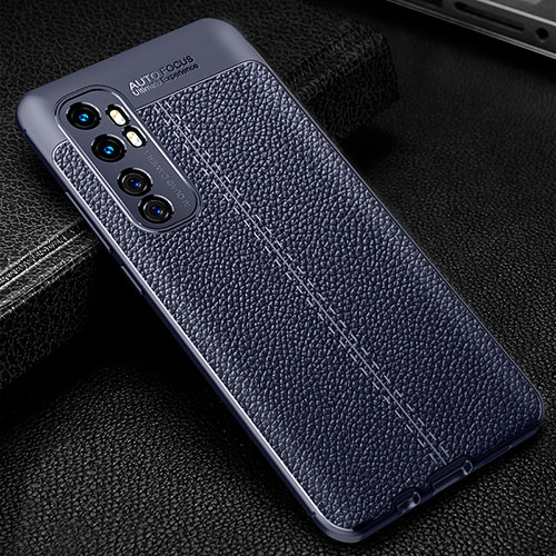 Soft Silicone Gel Leather Snap On Case Cover WL2 for Xiaomi Mi Note 10 Lite Blue