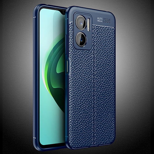 Soft Silicone Gel Leather Snap On Case Cover WL2 for Xiaomi Redmi 10 Prime Plus 5G Blue