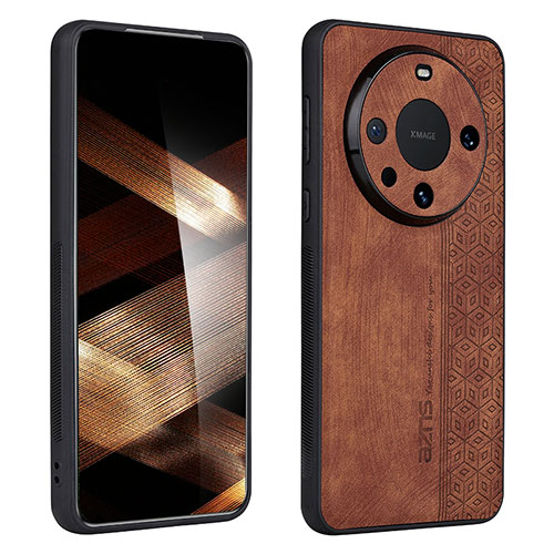 Soft Silicone Gel Leather Snap On Case Cover YZ1 for Huawei Mate 60 Pro+ Plus Brown