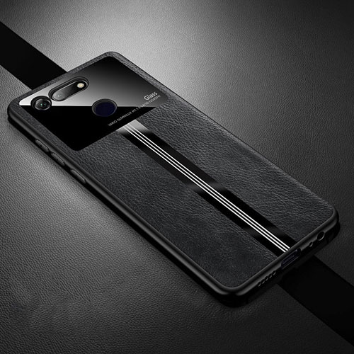 Soft Silicone Gel Leather Snap On Case Cover Z01 for Huawei Honor V20 Black