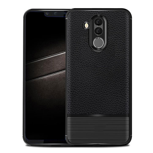 Soft Silicone Gel Leather Snap On Case for Huawei Maimang 7 Black
