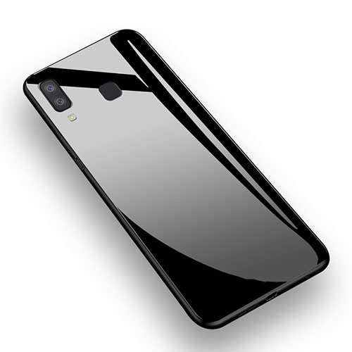 Soft Silicone Gel Mirror Case M01 for Samsung Galaxy A8 Star Black