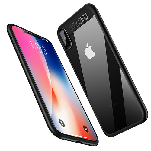 Soft Silicone Gel Mirror Case W01 for Apple iPhone Xs Max Black