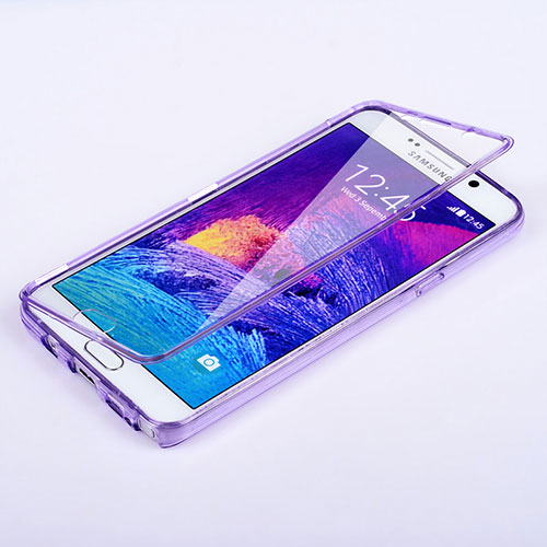 Soft Transparent Flip Case for Samsung Galaxy Note 5 N9200 N920 N920F Purple