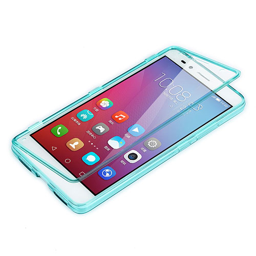 Soft Transparent Flip Cover for Huawei Honor Play 5X Sky Blue