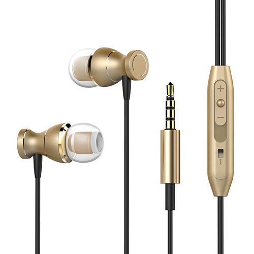 Sports Stereo Earphone Headphone In-Ear H34 Gold