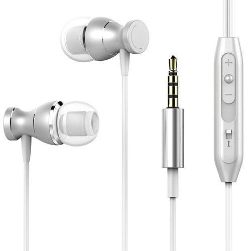 Sports Stereo Earphone Headset In-Ear H34 Silver