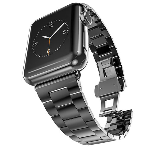 Stainless Steel Bracelet Band Strap for Apple iWatch 4 44mm Black