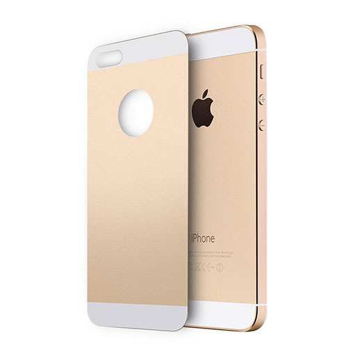 Tempered Glass Back Protector Film for Apple iPhone 5 Gold
