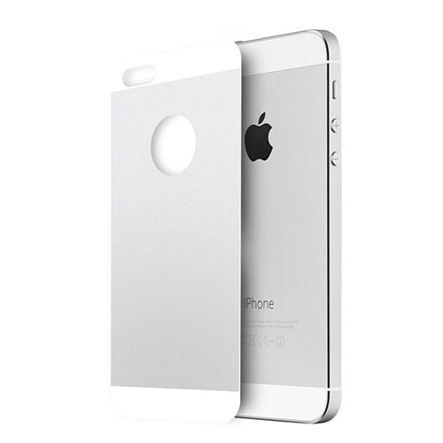 Tempered Glass Back Protector Film for Apple iPhone 5 Silver