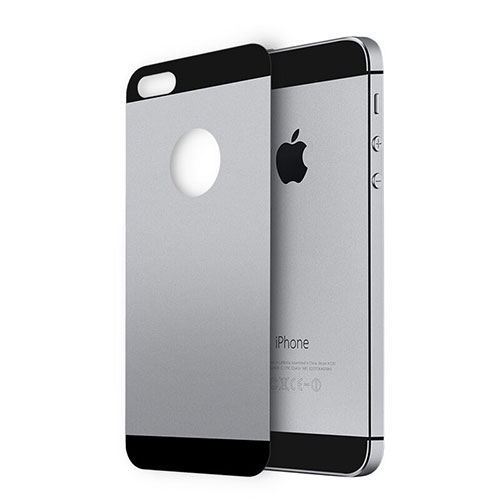 Tempered Glass Back Protector Film for Apple iPhone SE Gray