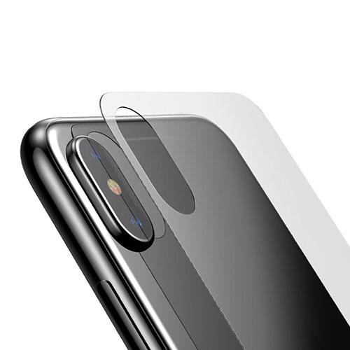 Tempered Glass Back Protector Film for Apple iPhone X Clear