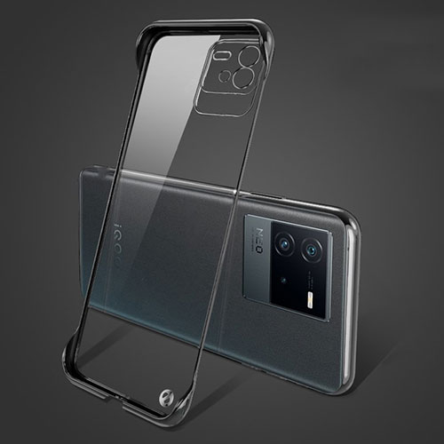 Transparent Crystal Frameless Hard Case Back Cover for Vivo iQOO Neo6 SE 5G Black