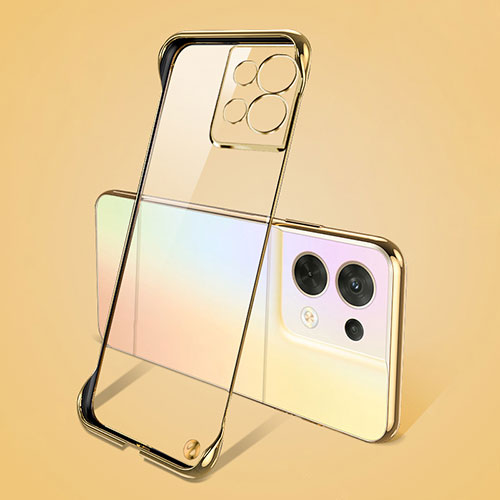 Transparent Crystal Frameless Hard Case Back Cover for Xiaomi Redmi Note 13 5G Gold