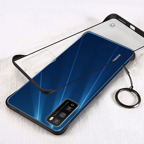 Transparent Crystal Hard Case Back Cover H01 for Huawei Enjoy 20 Pro 5G Black