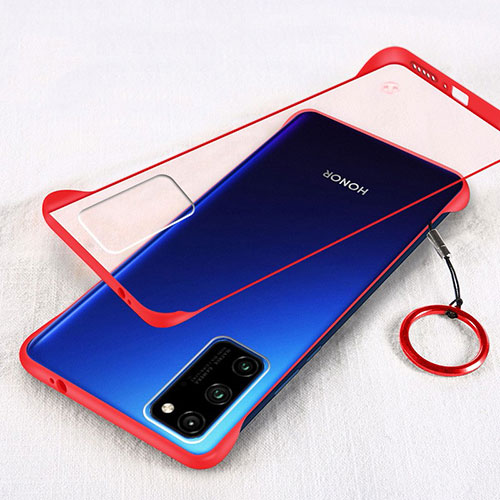 Transparent Crystal Hard Case Back Cover H01 for Huawei Honor 30 Lite 5G Red