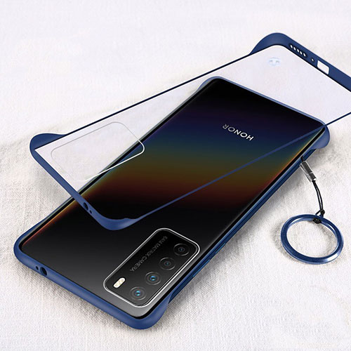 Transparent Crystal Hard Case Back Cover H01 for Huawei Honor Play4 5G Blue