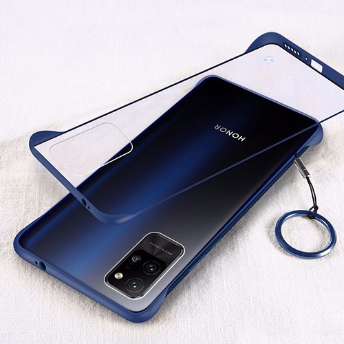 Transparent Crystal Hard Case Back Cover H01 for Huawei Honor Play4 Pro 5G Blue