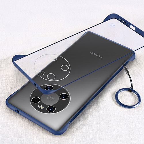 Transparent Crystal Hard Case Back Cover H01 for Huawei Mate 40 Pro Blue