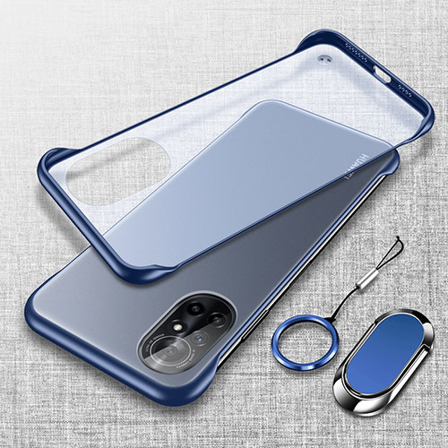 Transparent Crystal Hard Case Back Cover H01 for Huawei Nova 8 5G Blue