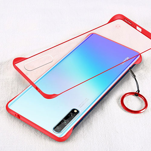 Transparent Crystal Hard Case Back Cover H01 for Huawei Y8p Red