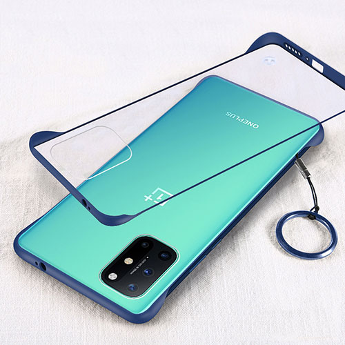 Transparent Crystal Hard Case Back Cover H01 for OnePlus 8T 5G Blue