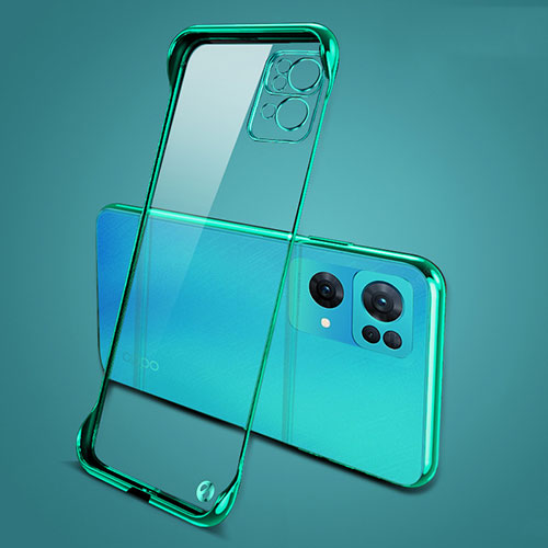 Transparent Crystal Hard Case Back Cover H01 for Oppo Reno7 Pro 5G Green