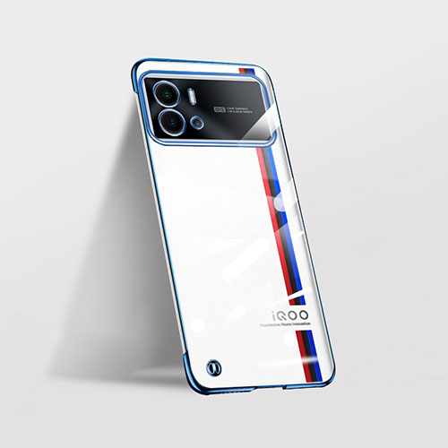 Transparent Crystal Hard Case Back Cover H01 for Vivo iQOO 9 5G Blue