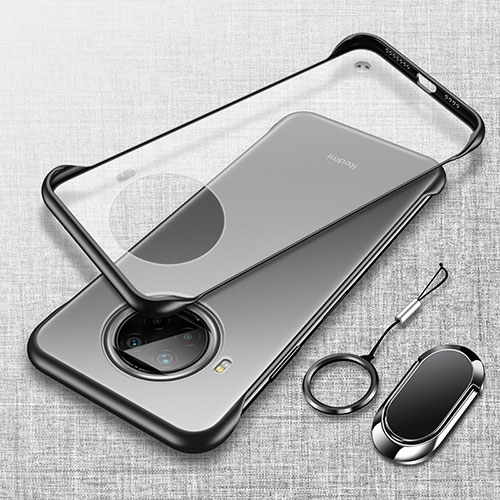 Transparent Crystal Hard Case Back Cover H01 for Xiaomi Mi 10T Lite 5G Black