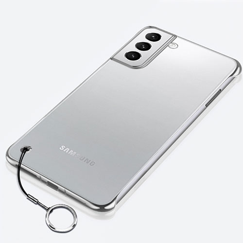 Transparent Crystal Hard Case Back Cover H02 for Samsung Galaxy S21 5G Silver