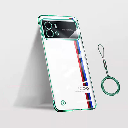 Transparent Crystal Hard Case Back Cover H02 for Vivo iQOO 9 Pro 5G Green