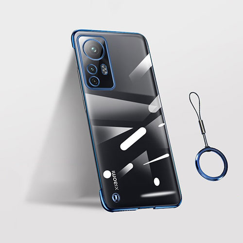 Transparent Crystal Hard Case Back Cover H02 for Xiaomi Mi 12 5G Blue
