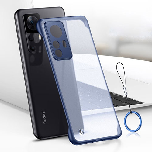 Transparent Crystal Hard Case Back Cover H02 for Xiaomi Mi 12T 5G Blue