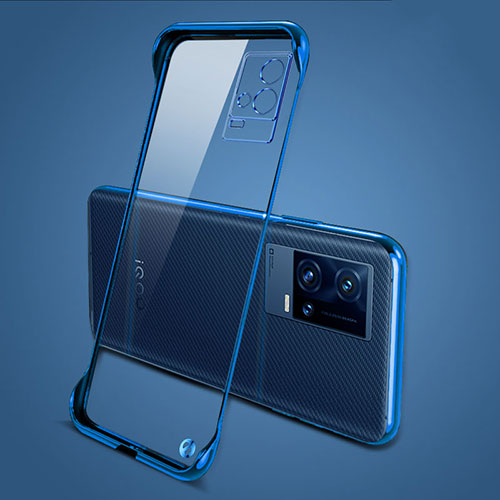 Transparent Crystal Hard Case Back Cover H04 for Vivo iQOO 8 5G Blue