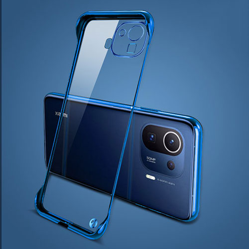 Transparent Crystal Hard Case Back Cover H04 for Xiaomi Mi 11 Pro 5G Blue