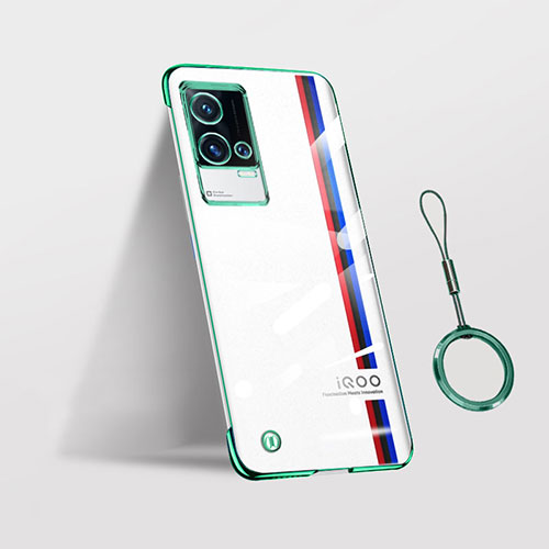 Transparent Crystal Hard Case Back Cover H05 for Vivo iQOO 8 Pro 5G Green