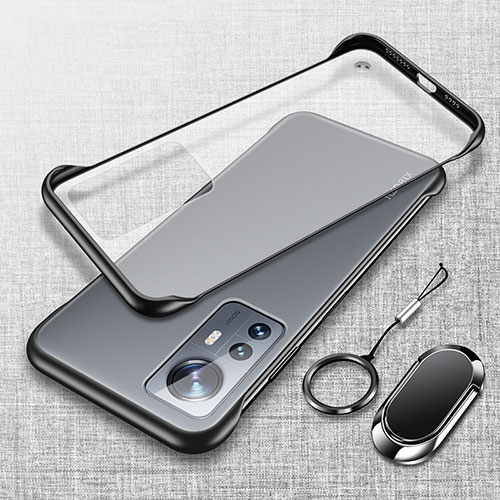 Transparent Crystal Hard Case Back Cover H06 for Xiaomi Mi 12 5G Black
