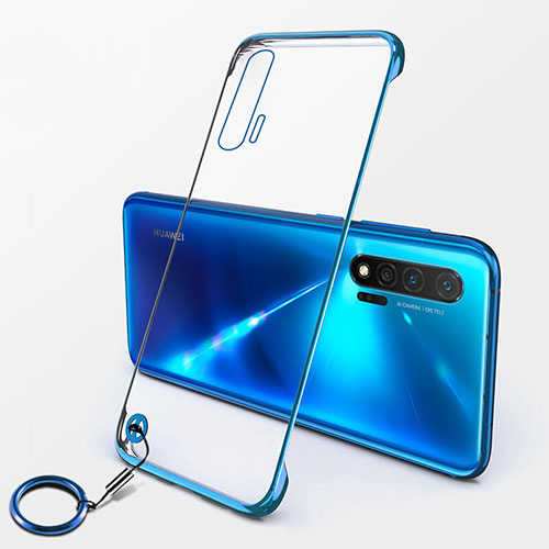 Transparent Crystal Hard Case Back Cover S01 for Huawei Nova 6 Blue