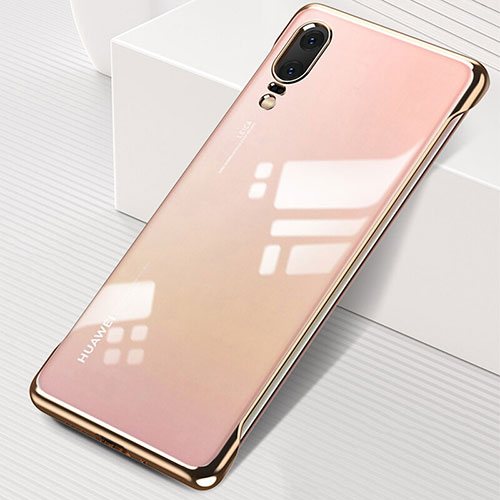 Transparent Crystal Hard Case Back Cover S01 for Huawei P20 Gold
