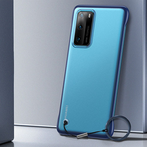 Transparent Crystal Hard Case Back Cover S01 for Huawei P40 Blue