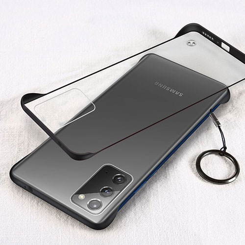 Transparent Crystal Hard Case Back Cover S01 for Samsung Galaxy Note 20 5G Black