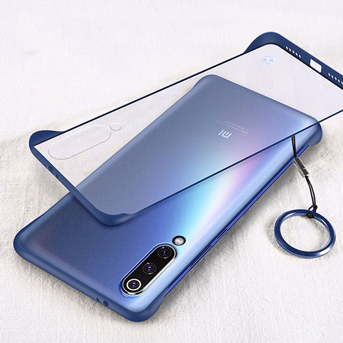 Transparent Crystal Hard Case Back Cover S01 for Xiaomi Mi A3 Blue