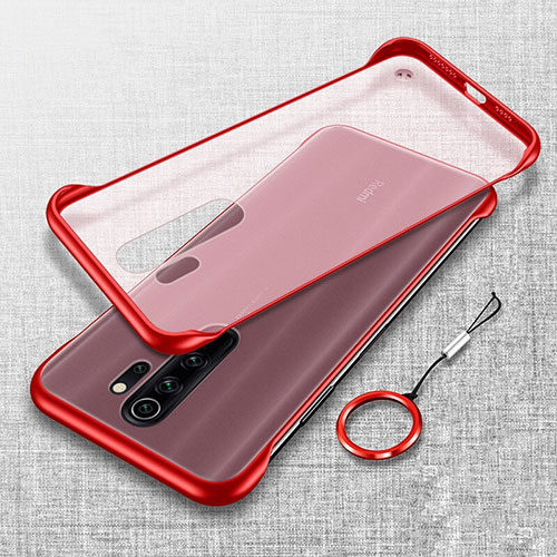 Transparent Crystal Hard Case Back Cover S01 for Xiaomi Redmi Note 8 Pro Red