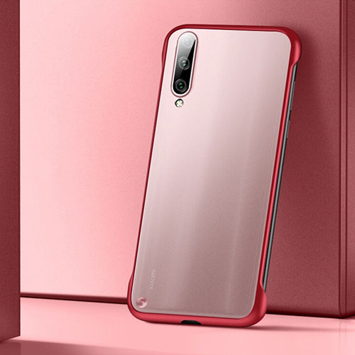 Transparent Crystal Hard Case Back Cover S02 for Xiaomi Mi A3 Red