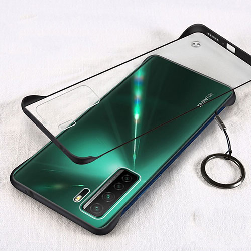 Transparent Crystal Hard Case Back Cover S03 for Huawei P40 Lite 5G Black
