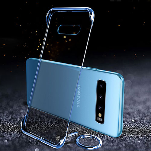Transparent Crystal Hard Case Back Cover S03 for Samsung Galaxy S10 5G Blue