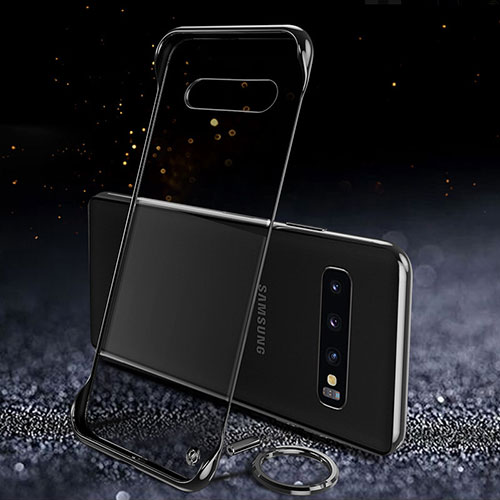 Transparent Crystal Hard Case Back Cover S03 for Samsung Galaxy S10 Plus Black