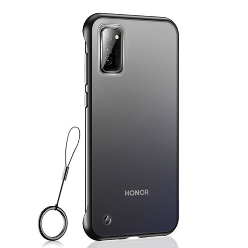 Transparent Crystal Hard Case Back Cover S04 for Huawei Honor View 30 5G Black